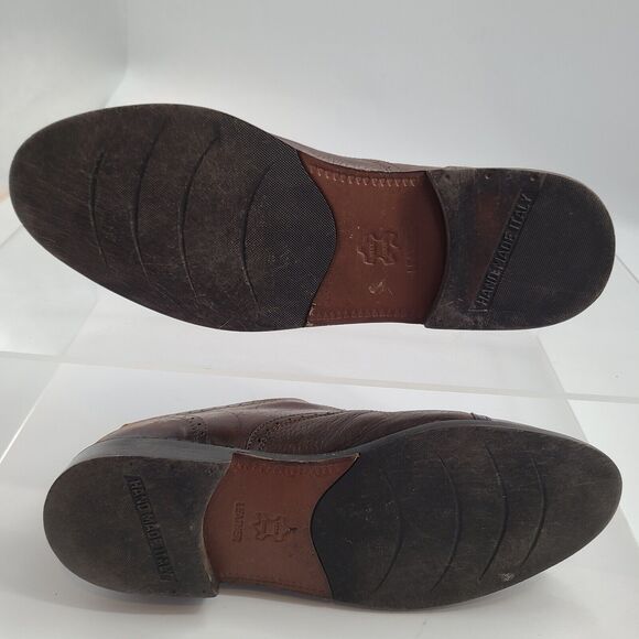 Stanley Blacker Couture Handmade Italy Dress Brown Cap Toe Oxfords 9M  Style 526